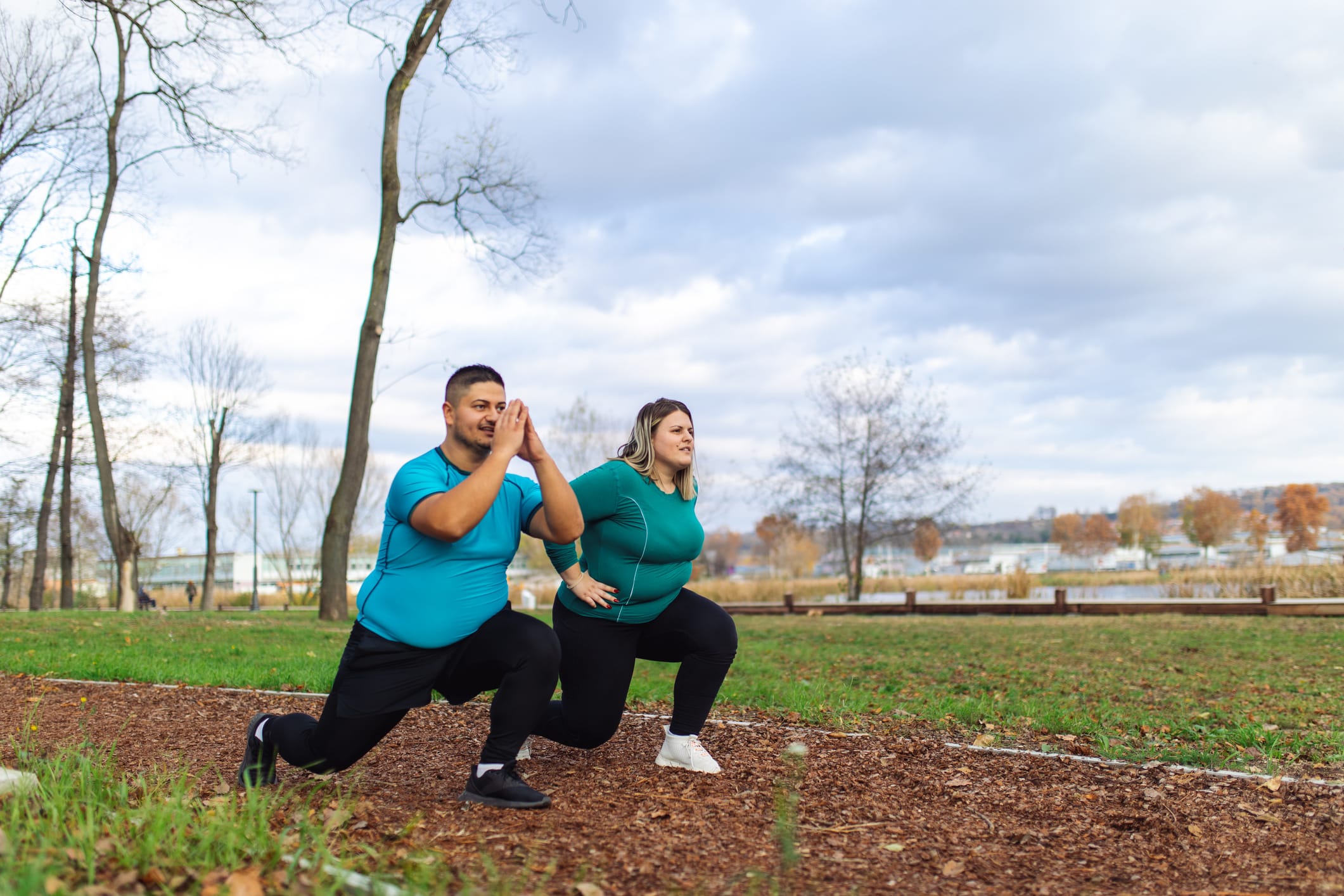 Fitness in een park